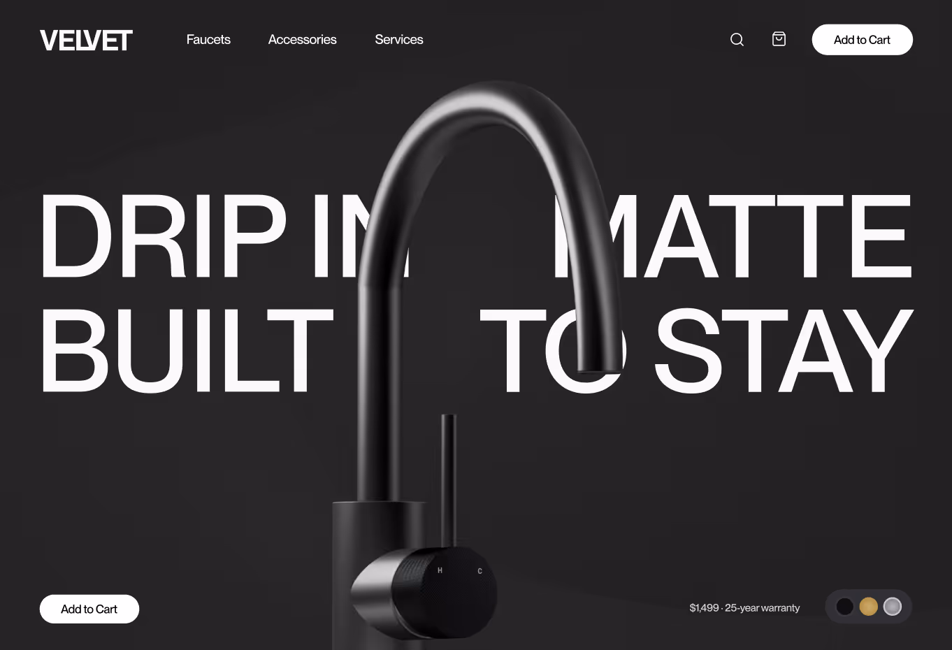Matte black curved kitchen faucet with a single handle against a dark background with overlay text.